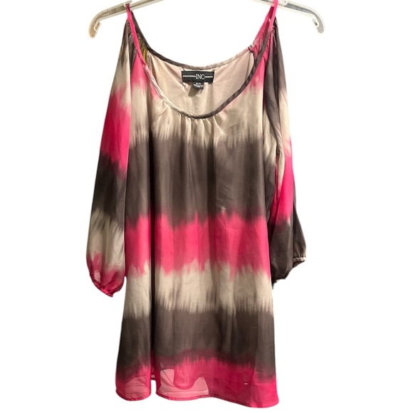 INC International Concepts Striped Long Sleeve Top - Size Medium 🌈 - Picture 1 of 6